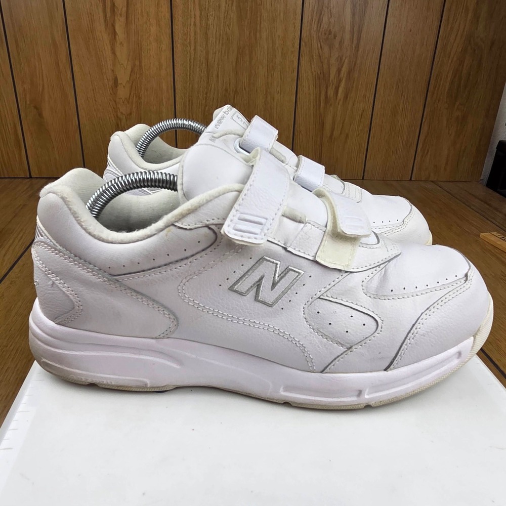 New Balance 575 White Leather Walking Shoes Mens 9.5 4E Extra Wide MW575VW